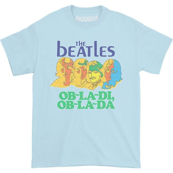 The Beatles - Maglietta "Ob-La-Di"" Per Uomo/Donna Unisex RO442 (Xl) (Blu Pallido)"-image