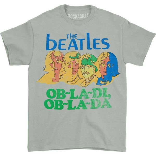The Beatles - Maglietta "Ob-La-Di"" Per Uomo/Donna Unisex RO442 (L) (Grigio)"-image