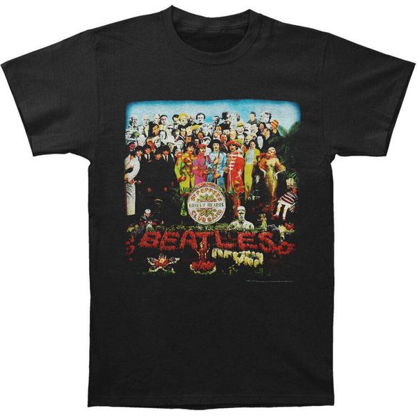 The Beatles - Maglietta "Sgt Pepper"" Per Uomo/Donna Unisex RO453 (Xl) (Nero)"-image