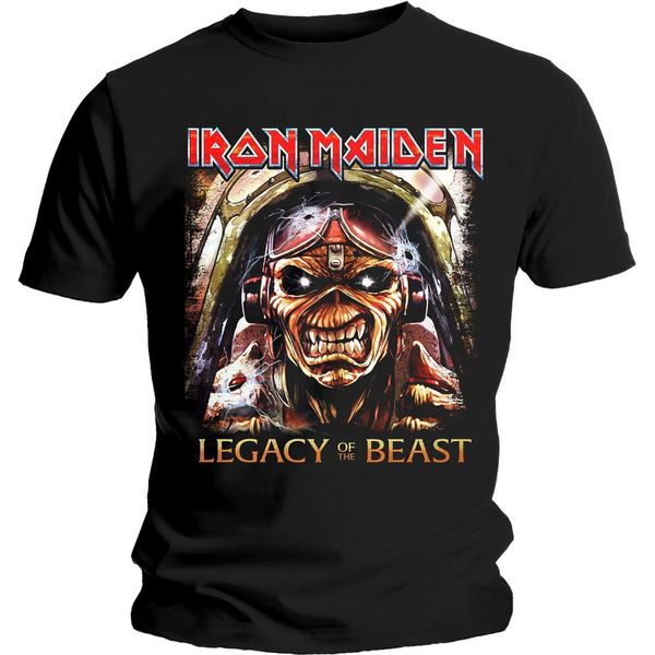 Iron Maiden - Maglietta "Legacy Aces"" Per Uomo/Donna Unisex RO990 (L) (Nero)"-image