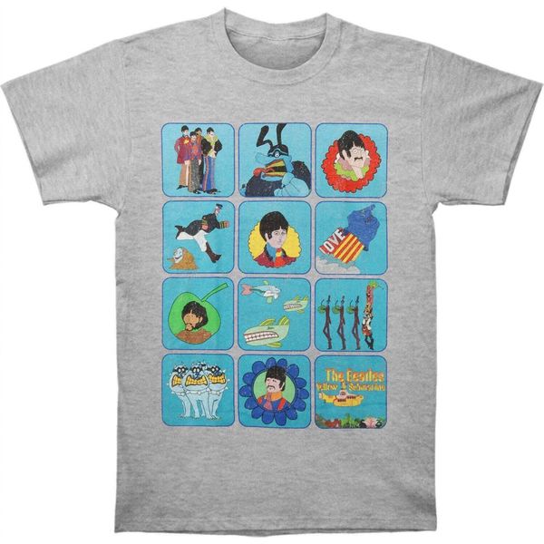 The Beatles - Maglietta "Yellow Submarine"" Per Uomo/Donna Unisex RO4197 (L) (Grigio Screziato)"-image