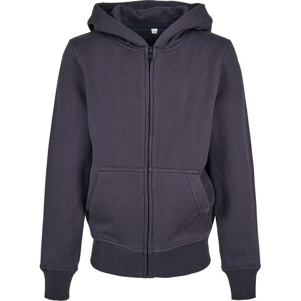 Build Your Brand - Felpa Con Cappuccio "Basic"" Con Zip A Tutta Lunghezza Per Bambini RW8949 (146-152) (Blu Navy)"-image