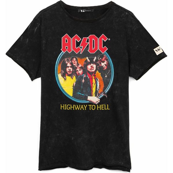 Ac/Dc - Maglietta "Highway To Hell"" Per Uomo/Donna Unisex NS6640 (L) (Nero)"-image