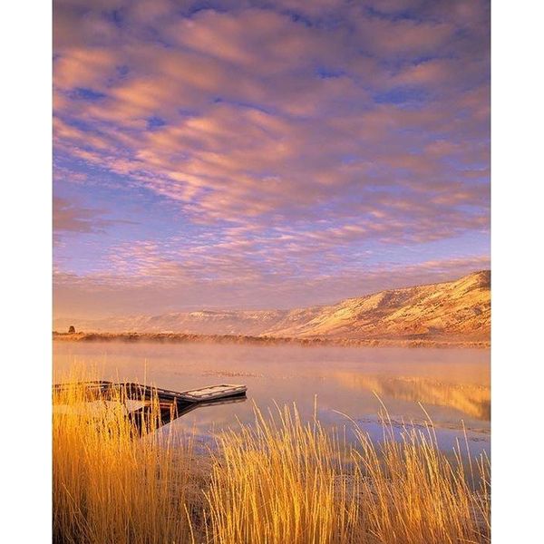 Dennis Frates - Stampa Su Tela Con Cornice "Ana Reservoir"" PM6099 (40 Cm X 30 Cm) (Blu/Giallo)"-image