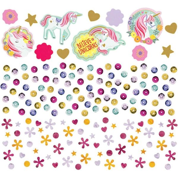 Amscan - Coriandoli "Magico Unicorno"" 3-Pack - Carta SG22891 (Taglia Unica) (Colorato)"-image