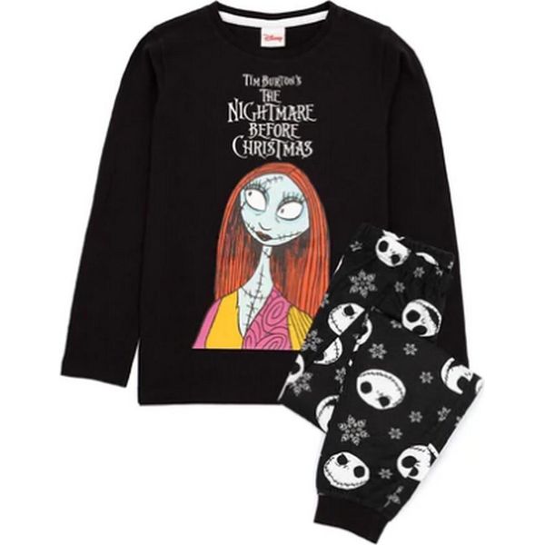 Nightmare Before Christmas - Pigiama Con Pantaloni Lunghi Per Bambini NS6920 (128) (Nero/Bianco)-image