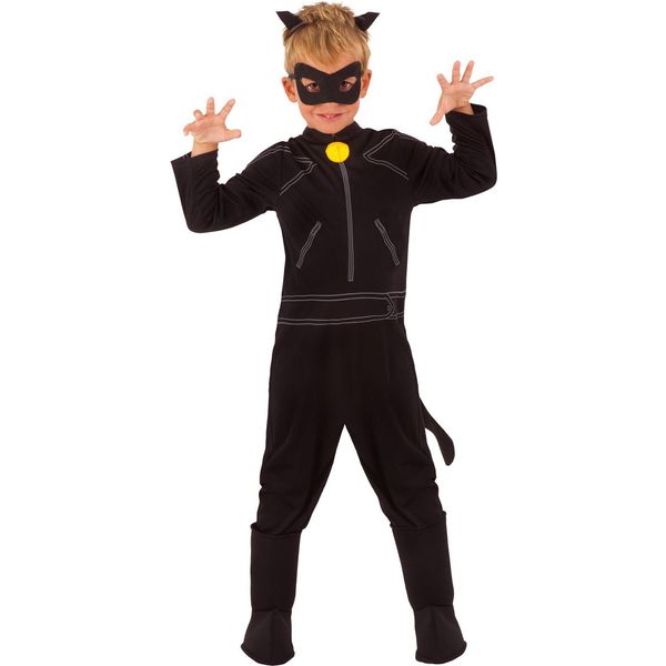 Miraculous Lady Bug - Costume ''Cat Noir'' - Bambini BN5541 (M) (Nero)-image