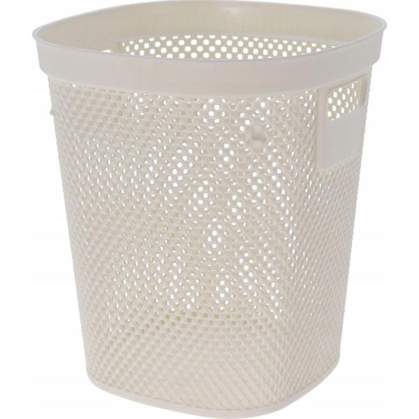 Cesto Portabiancheria Excellent Houseware, Polipropilene, 26X26X30 Cm, 12,5 L, Bianco-image