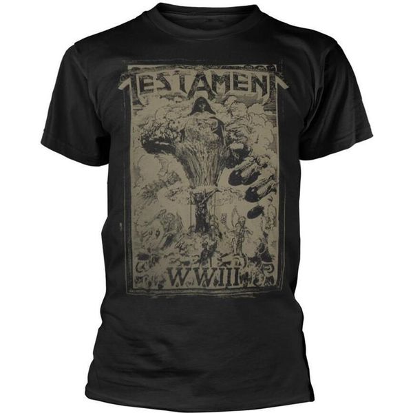 Testament - Maglietta "Wwiii Europe 2020 Tour"" Per Uomo/Donna Unisex PH1680 (S) (Nero)"-image