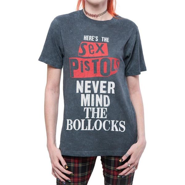 Sex Pistols - Maglietta "Never Mind The Bollocks"" Lavata Per Uomo/Donna Unisex RO4901 (L) (Nero)"-image