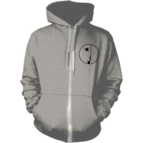 Bauhaus - Felpa Con Cappuccio Con Zip A Tutta Lunghezza Per Uomo/Donna Unisex PH721 (Xxl) (Grigio)-image