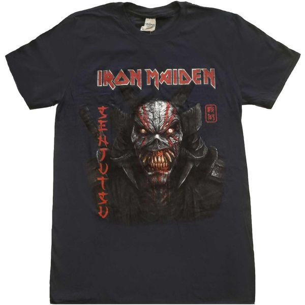 Iron Maiden - Maglietta "Senjutsu"" Logo Per Uomo/Donna Unisex RO2707 (M) (Blu Navy)"-image