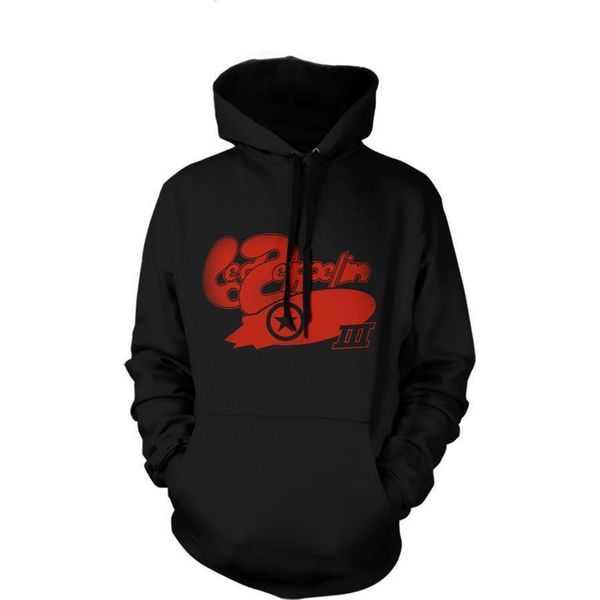 Led Zeppelin - Felpa Con Cappuccio Logo "Lz Iii"" Per Uomo/Donna Unisex PH1376 (Xxl) (Nero)"-image