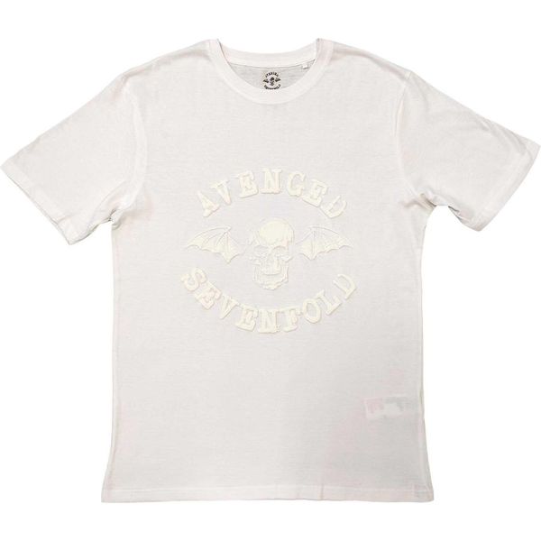 Avenged Sevenfold - Maglietta "Classic Deathbat"" Hi-Build FüR Herren/Damen Unisex RO5020 (L) (Weiß)"-image