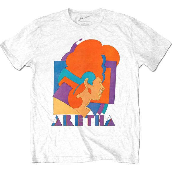 Aretha Franklin - Maglietta "Milton Graphic"" Per Uomo/Donna Unisex RO4989 (Xl) (Bianco)"-image