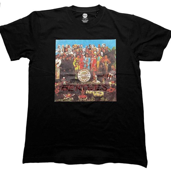 The Beatles - Maglietta "Sgt Pepper"" Per Uomo/Donna Unisex RO4979 (S) (Nero)"-image