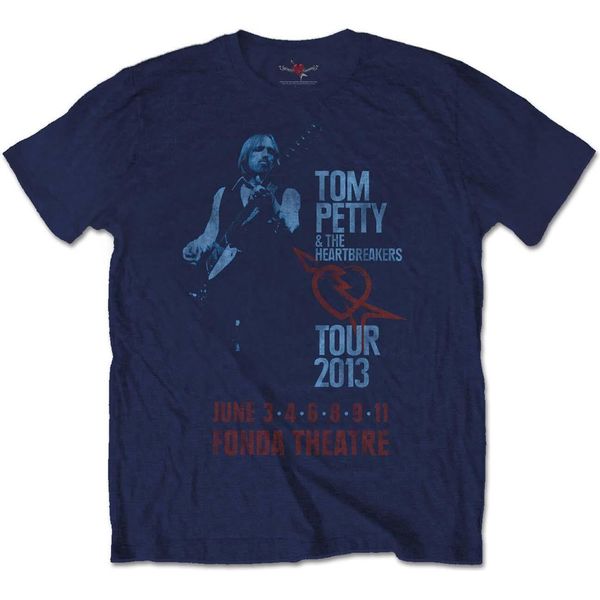 Tom Petty & The Heartbreakers - Maglietta "Fonda Theatre"" Per Bambini/Donne Unisex RO5092 (S) (Marineblau)"-image
