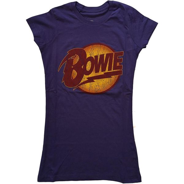 David Bowie - Maglietta Logo "Diamond Dogs"" Per Donna RO2866 (Xs) (Viola)"-image