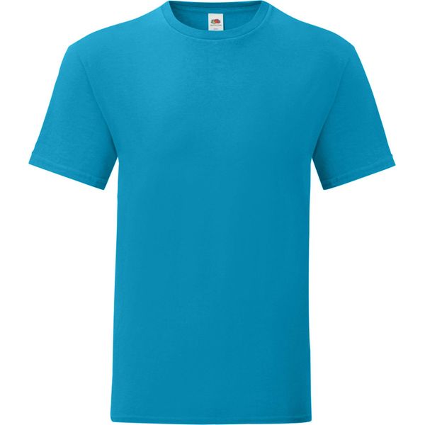 Maglietta Fruit Of The Loom Herren Iconic PC3389 (M) (Azurblau)-image