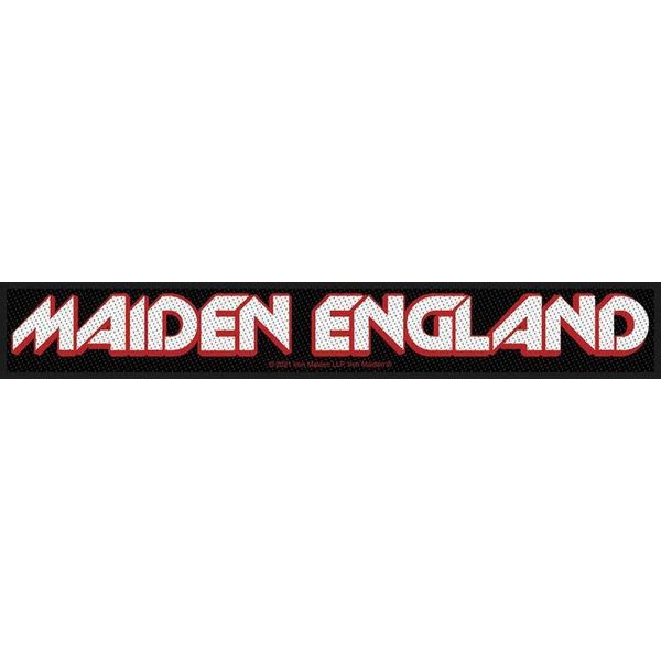Iron Maiden - Logo - Toppa "England"" - Striscia Di Poliestere RO3090 (Taglia Unica) (Nero/Bianco/Rosso)"-image