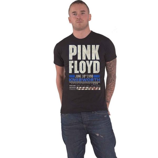 Pink Floyd - Maglietta Girocollo "Knebworth '90"" Per Uomo/Donna Unisex RO2777 (M) (Nero)"-image