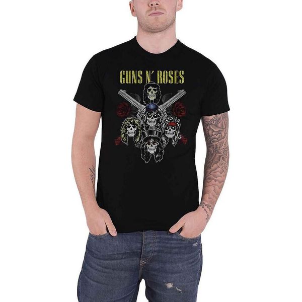 Guns N Roses - Maglietta "Pistols & Roses"" Per Uomo/Donna Unisex RO2842 (L) (Nero)"-image