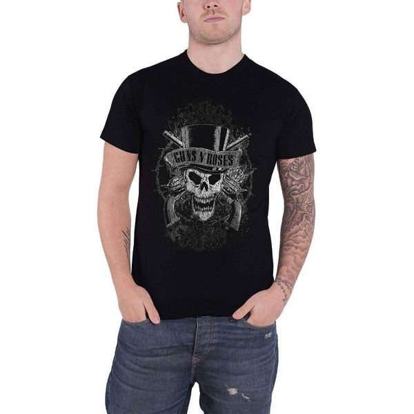Guns N Roses - Maglietta "Faded Skull"" Per Uomo/Donna Unisex RO2957 (Xl) (Nero)"-image