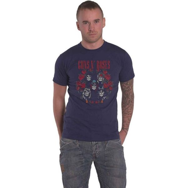 Guns N Roses - Maglietta Da Uomo/Donna Unisex RO3044 (Xxl) (Blu Navy)-image