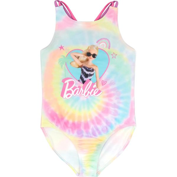 Barbie - Costume Da Bagno Per Bambine NS7014 (104) (Rosa/Blu/Giallo)-image