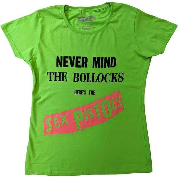 Maglietta Sex Pistols - "Never Mind The Bollocks Original Album"" Donna RO5201 (L) (Verde)"-image