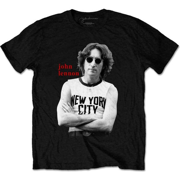 John Lennon - Maglietta "New York City"" Per Uomo/Donna Unisex RO3388 (Xxl) (Nero)"-image