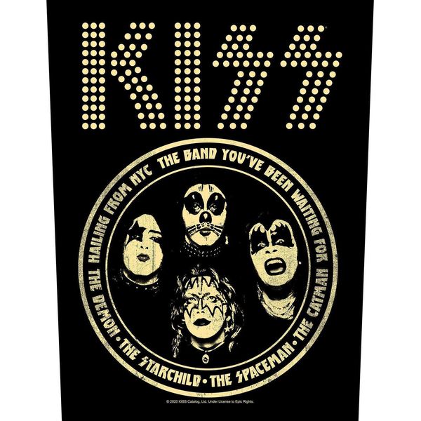 Kiss - Toppa "Hailing From Nyc"" RO3455 (Taglia Unica) (Nero/Oro)"-image