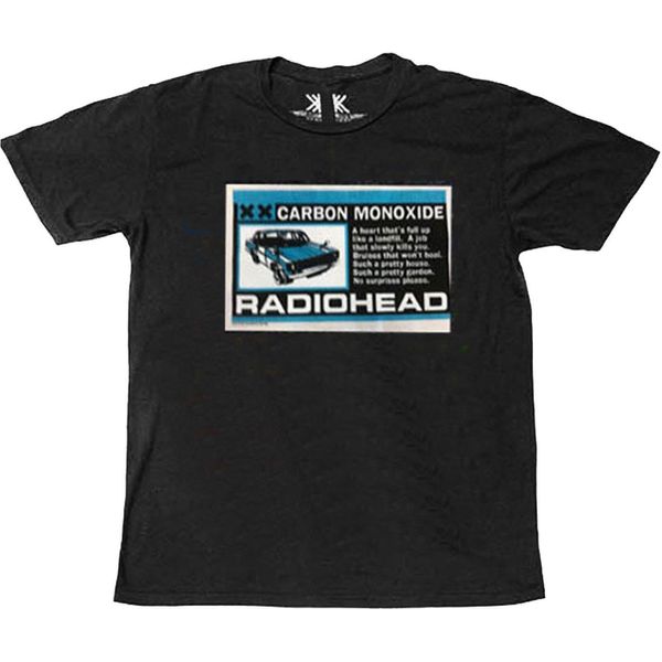 Radiohead - Maglietta "Carbon Patch"" Per Uomo/Donna Unisex RO3418 (Xl) (Nero)"-image