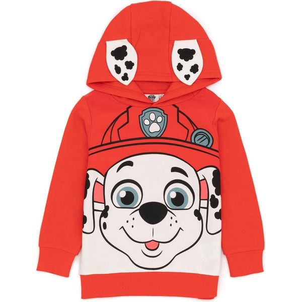 Paw Patrol - Maglia Con Cappuccio Per Bambini NS7051 (104) (Rosso/Bianco)-image