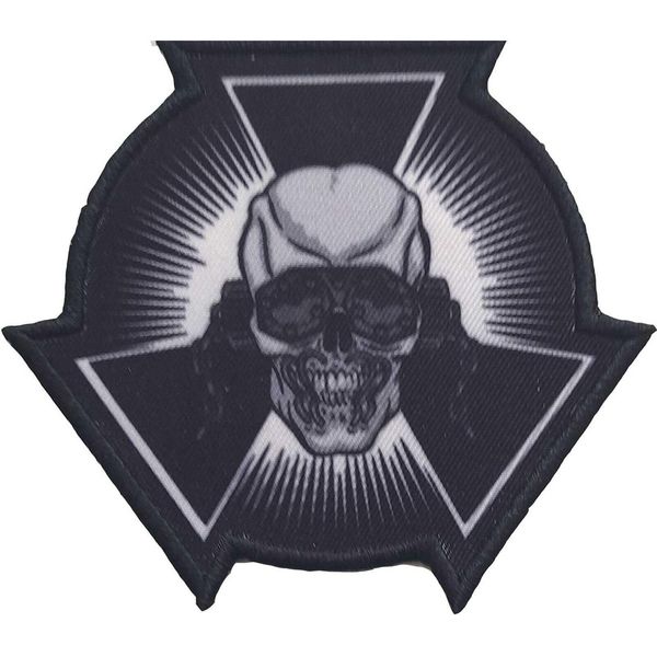 Megadeth - Toppa Da Stirare "Skull Start"" - Poliestere RO5078 (Taglia Unica) (Nero/Bianco)"-image