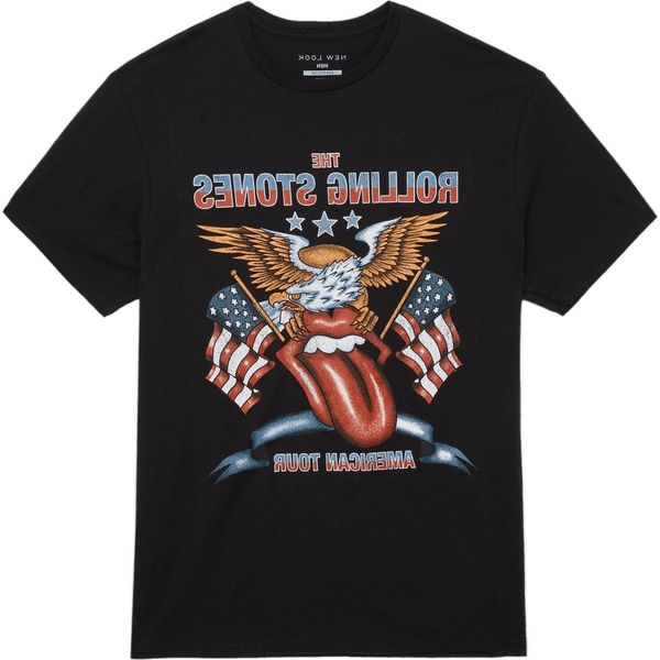 The Rolling Stones - Maglietta "Usa Tour"" Per Uomo/Donna Unisex RO3332 (Xl) (Nero)"-image