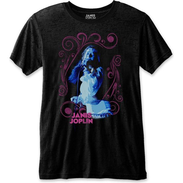Janis Joplin - Maglietta Da Uomo/Donna Unisex RO3810 (M) (Nero)-image