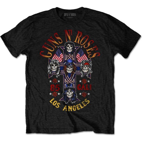 Guns N Roses - Maglietta "Cali' '85"" Per Uomo/Donna Unisex RO3824 (Xxl) (Nero)"-image
