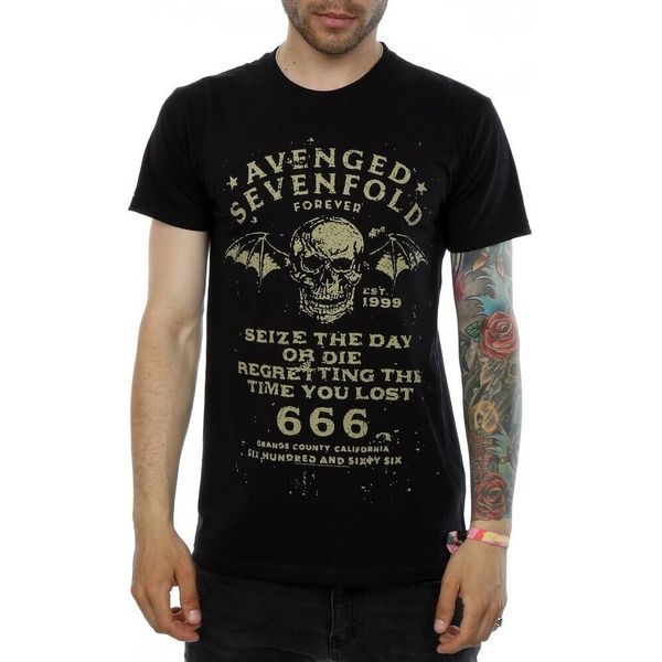 Avenged Sevenfold - Maglietta "Seize The Day"" Per Uomo/Donna Unisex RO3680 (S) (Nero)"-image