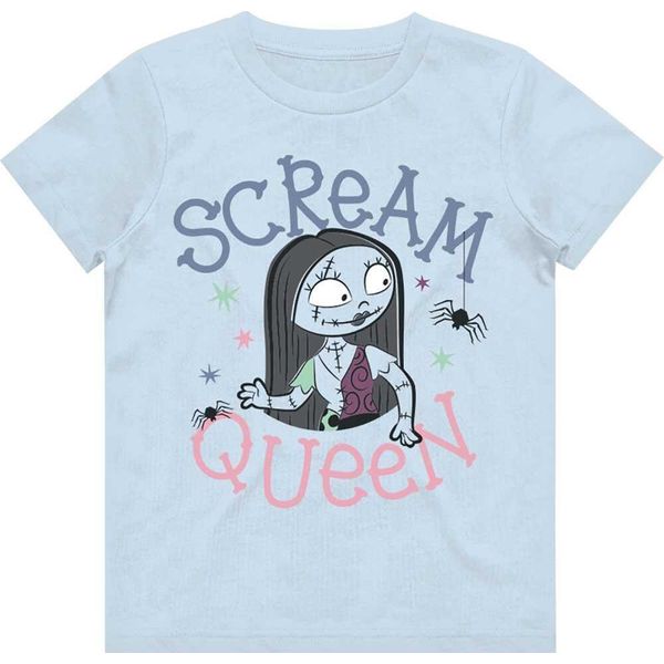 Nightmare Before Christmas - Maglietta "Scream Queen"" Per Bambina RO4437 (104) (Azzurro)"-image