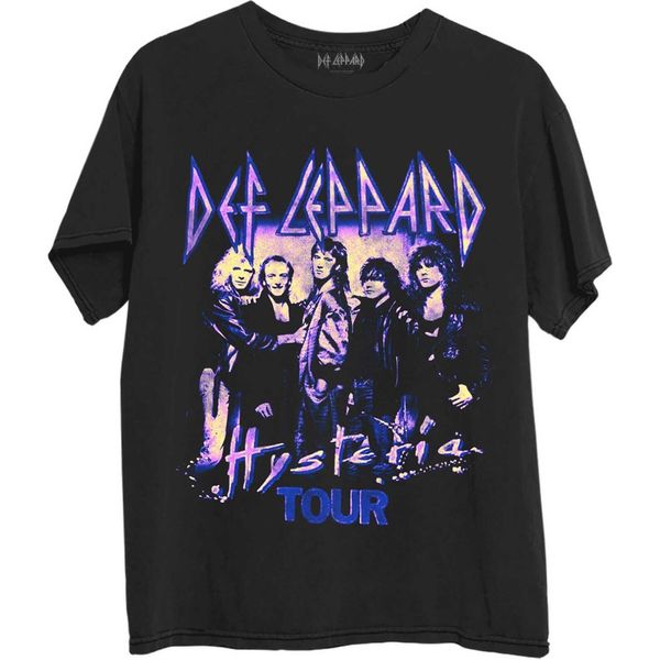 Def Leppard - Maglietta "Hysteria Tour"" Per Uomo/Donna Unisex RO4099 (L) (Nero)"-image