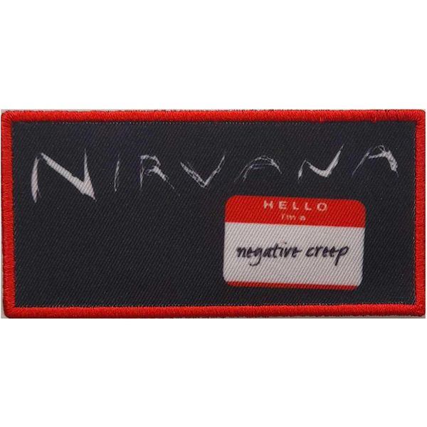 Nirvana - Toppa Da Stirare "Negative Creep"" RO4133 (Taglia Unica) (Rosso/Bianco/Nero)"-image