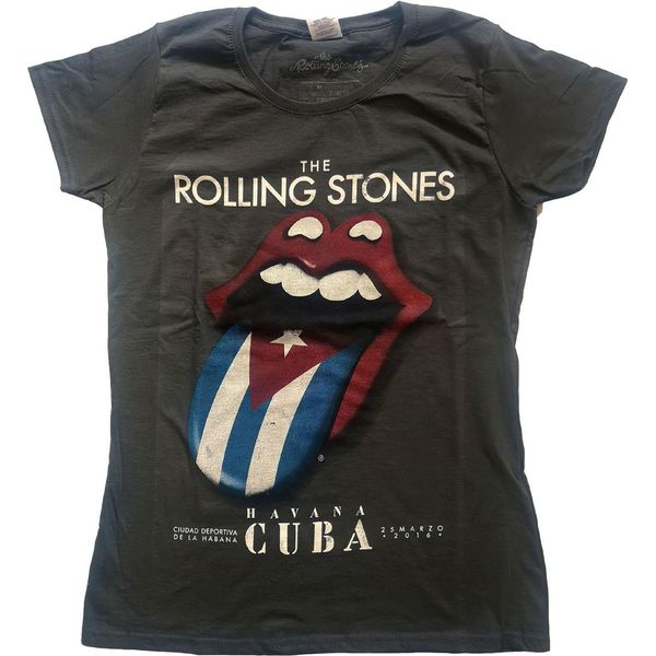 The Rolling Stones - Maglietta "Havana Cuba"" Da Donna RO4224 (Xs) (Antracite)"-image