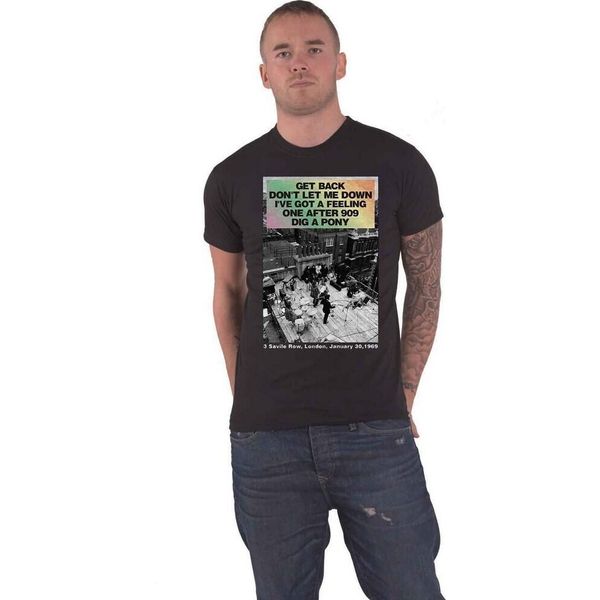 The Beatles - Maglietta "Rooftop Songs"" Per Uomo/Donna Unisex RO4185 (Xxl) (Nero)"-image