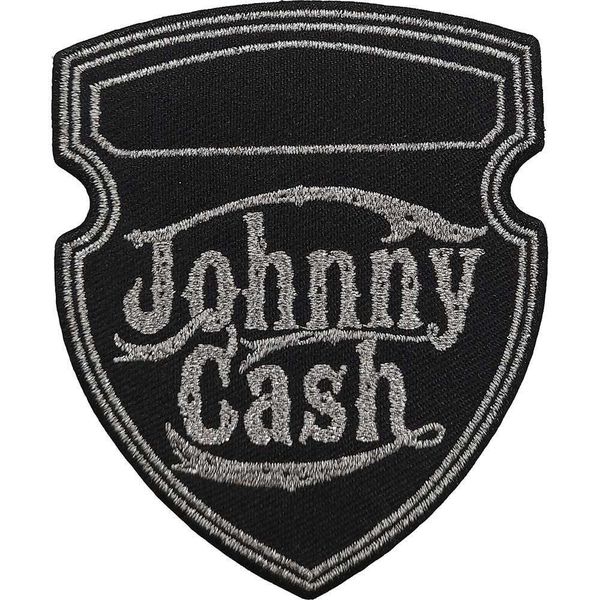 Johnny Cash - Toppa Da Applicare Con Il Ferro - Cotone RO4409 (Taglia Unica) (Nero/Grigio)-image