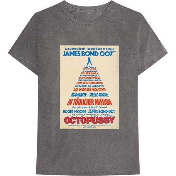 James Bond - Maglietta "Octopussy German"" Per Bambini/Donne Unisex RO4573 (Xl) (Anthrazit)"-image