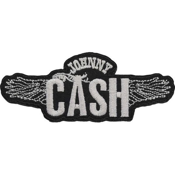 Johnny Cash - Wings - Toppa Da Applicare Con Il Ferro - Cotone RO4595 (Taglia Unica) (Nero/Grigio)-image