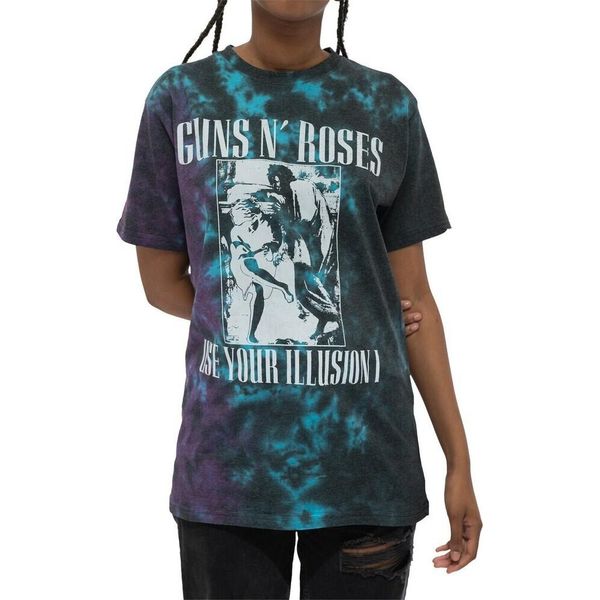 Guns N Roses - Maglietta "Use Your Illusion"" Per Uomo/Donna Unisex RO4174 (L) (Blu)"-image