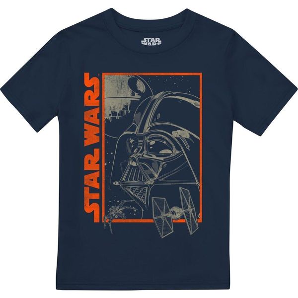 Star Wars - Maglietta Per Ragazzi TV1986 (128) (Blu Navy)-image