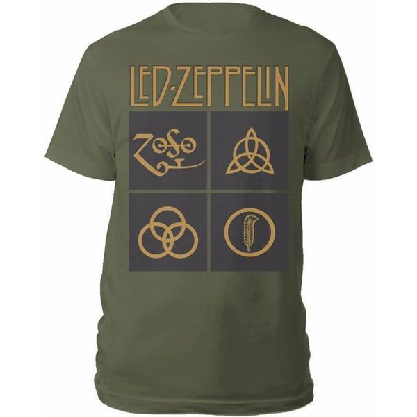Led Zeppelin - Maglietta Da Uomo/Donna Unisex PH1365 (L) (Verde)-image